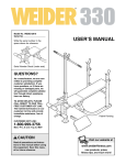 Weider WEBE1291 User's Manual