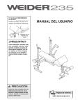 Weider WEEVBE0926 User's Manual
