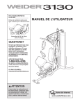 Weider WESY2916 User's Manual