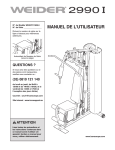 Weider WEEVSY1909 User's Manual