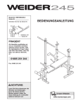 Weider WEEVBE3296 User's Manual
