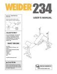 Weider WEEVBE3722 User's Manual