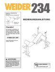 Weider WEEVBE3722 User's Manual