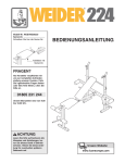 Weider WEEVBE3622 User's Manual