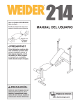 Weider WEEVBE3522 User's Manual