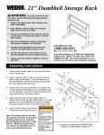 Weider RACKDB21 User's Manual