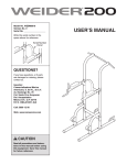 Weider WEBM0918 User's Manual