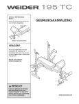 Weider WEEVBE9909 User's Manual