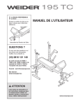 Weider WEEVBE9909 User's Manual