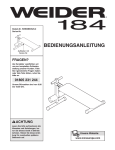 Weider WEEMBE0525 User's Manual