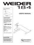 Weider WEEMBE0525 User's Manual