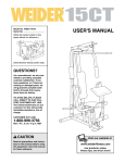 Weider 15CT User's Manual