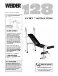 Weider WECCBE0289 User's Manual