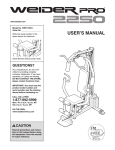 Weider WESY1955 User's Manual