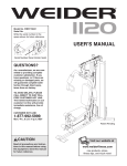 Weider WESY1954 User's Manual