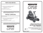 Weed Eater WE261 User's Manual