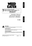 Weed Eater 530087641 Operator's Manual