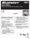 Weber Summit 43270 Installation Manual