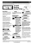 Wayne 352205-001 User's Manual