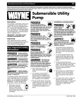 Wayne 351301-001 User's Manual