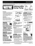 Wayne 350705-001 User's Manual