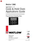 Watlow Electric MINICHEF 2000 User's Manual