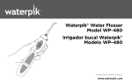 Waterpik Technologies WP-480 User's Manual