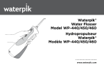 Waterpik Technologies WP-450 User's Manual