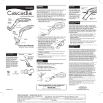 Waterpik Technologies CASCADIA CF-261(C) User's Manual