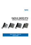 VTech NEAX 2400 IPX User's Manual