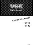 Vox VT15 User's Manual