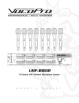 VocoPro Microphone UHF-8800 User's Manual