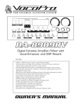 VocoPro DA-8909RV User's Manual