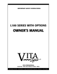 Vita Spa L100 User's Manual