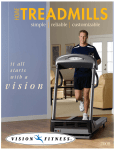 Vision Fitness T1450 User's Manual