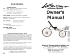 Vision Fitness R40 User's Manual