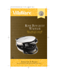 VillaWare ROSE BOUQUET WAFFLER User's Manual