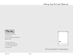 Viking Dishwasher 451 User's Manual