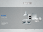 Viking Built-In Convection Microwave Hood User's Manual