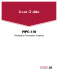 ViewSonic WPG-150 User's Manual