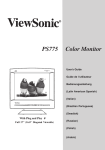 ViewSonic PS775 User's Manual