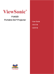 ViewSonic Projector PJ402D User's Manual