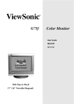 ViewSonic G75f User's Manual