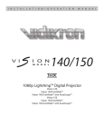 Vidikron Vision 150 User's Manual