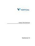 Vertical Communications TeleVantage TeleVantage 7.5 User's Manual