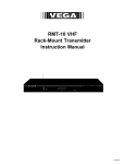 Vega Network Cables Rack-Mount Transmitter User's Manual