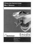Varimixer Enodis 304 User's Manual