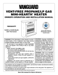 Vanguard Heating VMH3000TP User's Manual