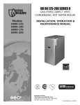 Utica Boilers UB90-200 Operation and Installation Manual