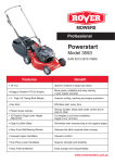 Univex Powerstart 3593 User's Manual